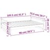 vidaXL Κρεβάτι Σκύλου άσπρο 105,5x75,5x28 εκ. από Μασίφ Ξύλο Πεύκου