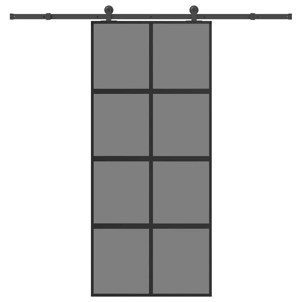 vidaXL &Sigma;&upsilon;&rho;ό&mu;&epsilon;&nu;&eta; &pi;ό&rho;&tau;&alpha; &mu;&epsilon; &sigma;&epsilon;&tau; &upsilon;&lambda;&iota;&kappa;&omicron;ύ 90x205 cm &alpha;&pi;ό &gamma;&upsilon;&alpha;&lambda;ί &kappa;&alpha;&iota; &alpha;&lambda;&omicron;&upsilon;&mu;ί&nu;&iota;&omicron;