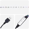 vidaXL Οθωμανικό κρεβάτι με στρώμα & LEDs Σκούρο μπλε 90x200cm Velvet