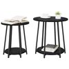 vidaXL Σετ βοηθητικά τραπεζάκια 2 pcs Μαύρη δρυς 50 x 50 x 51 εκ.
