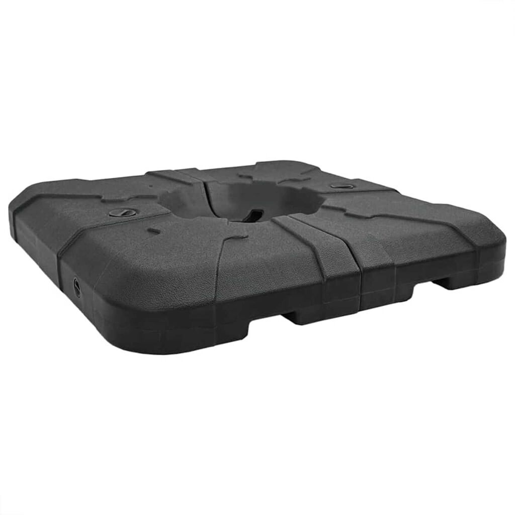 vidaXL Σετ Βάσης Ομπρέλας 2 pcs Μαύρο 88.5 x 88.5 x 12 εκ. Πλαστικό