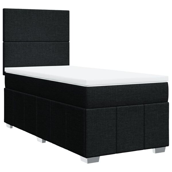 vidaXL &Kappa;&rho;&epsilon;&beta;ά&tau;&iota; Boxspring &mu;&epsilon; &Sigma;&tau;&rho;ώ&mu;&alpha; &Mu;&alpha;ύ&rho;&omicron; 90x200 &epsilon;&kappa;. &Upsilon;&phi;&alpha;&sigma;&mu;ά&tau;&iota;&nu;&omicron;