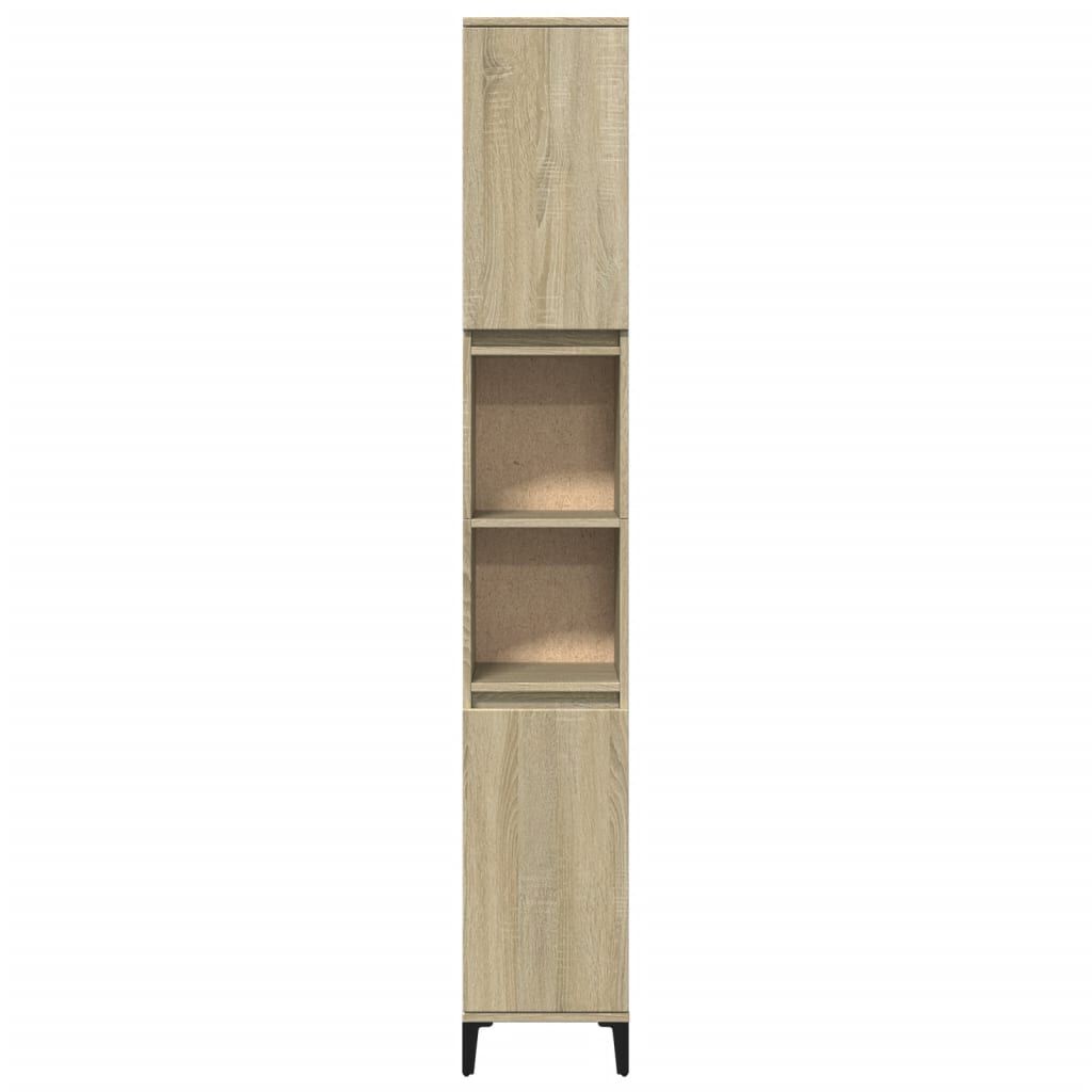 vidaXL Ντουλάπι Μπάνιου Sonoma Δρυς 30x30x190 εκ. Επεξεργασμένο Ξύλο
