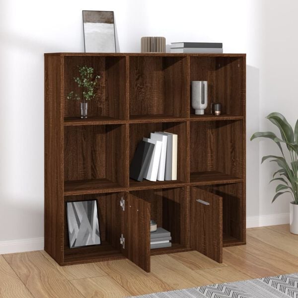 vidaXL Βιβλιοθήκη Καφέ Δρυς 98 x 30 x 98 εκ.