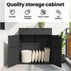 vidaXL Ντουλάπι Αποθήκευσης Κήπου Μαύρο 105x55x113 εκ. από Συνθ. Ρατάν