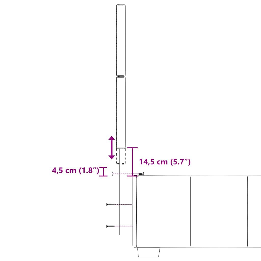 vidaXL Κρεβάτι Boxspring με Στρώμα Taupe 80x200 εκ. Υφασμάτινο