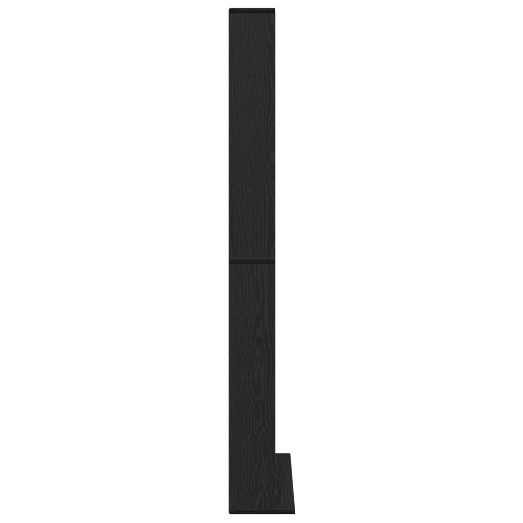 vidaXL Ντουλάπι CD Μαύρο Δρυς 101x23x177,5 εκ από Συνθετικό Ξύλο