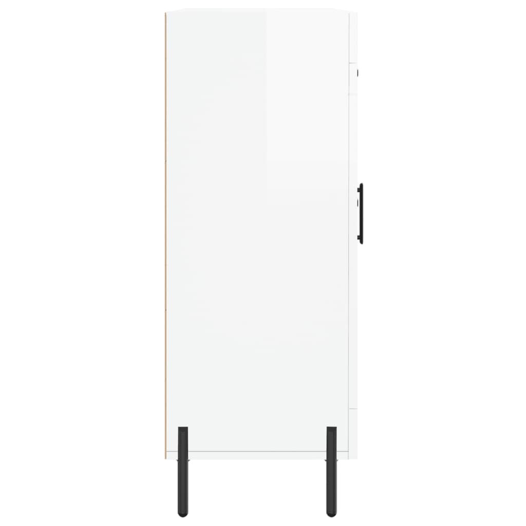 vidaXL Ντουλάπι Γυαλιστερό Λευκό 69,5x34x90 εκ. Επεξεργασμένο Ξύλο