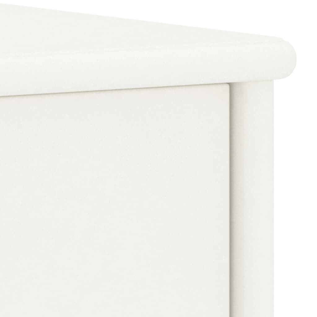 vidaXL Κομοδίνο Λευκό 35 x 30 x 40 εκ. Μασίφ Ξύλο Πεύκου