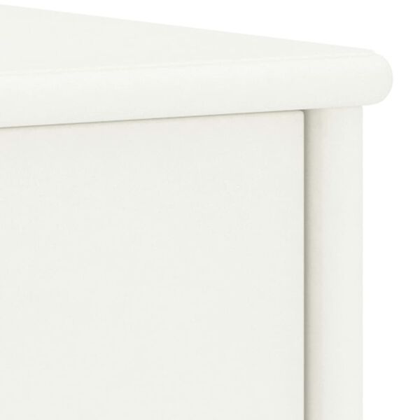 vidaXL Κομοδίνο Λευκό 35 x 30 x 40 εκ. Μασίφ Ξύλο Πεύκου