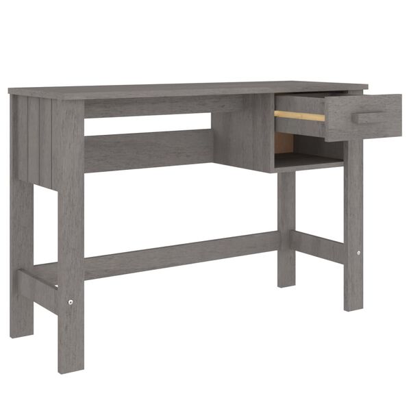 vidaXL Γραφείο HAMAR Αν. Γκρι 110 x 40 x 75 εκ. από Μασίφ Ξύλο Πεύκου