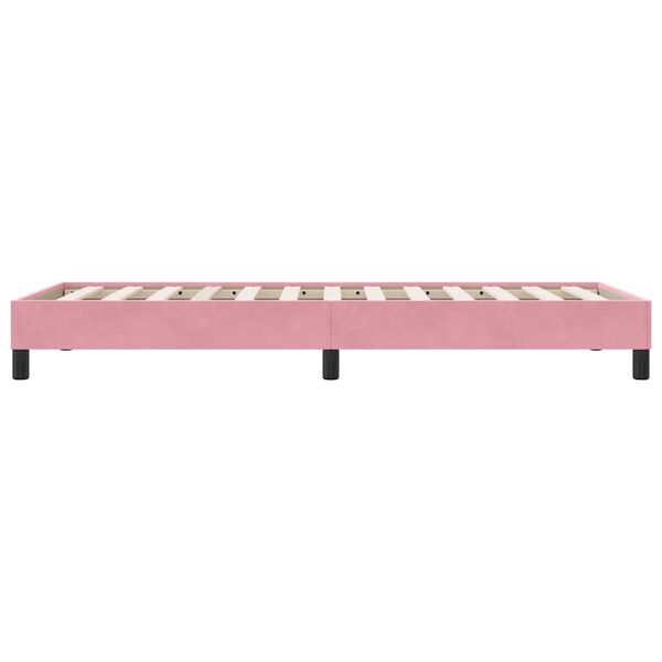 vidaXL Box Spring Κρεβάτι χωρίς στρώμα Ροζ 80x210 cm Βελούδινο