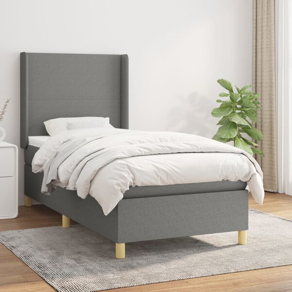 vidaXL &Kappa;&rho;&epsilon;&beta;ά&tau;&iota; Boxspring &mu;&epsilon; &Sigma;&tau;&rho;ώ&mu;&alpha; &Sigma;&kappa;&omicron;ύ&rho;&omicron; &Gamma;&kappa;&rho;&iota; 100x200 &epsilon;&kappa;. &Upsilon;&phi;&alpha;&sigma;&mu;ά&tau;&iota;&nu;&omicron;