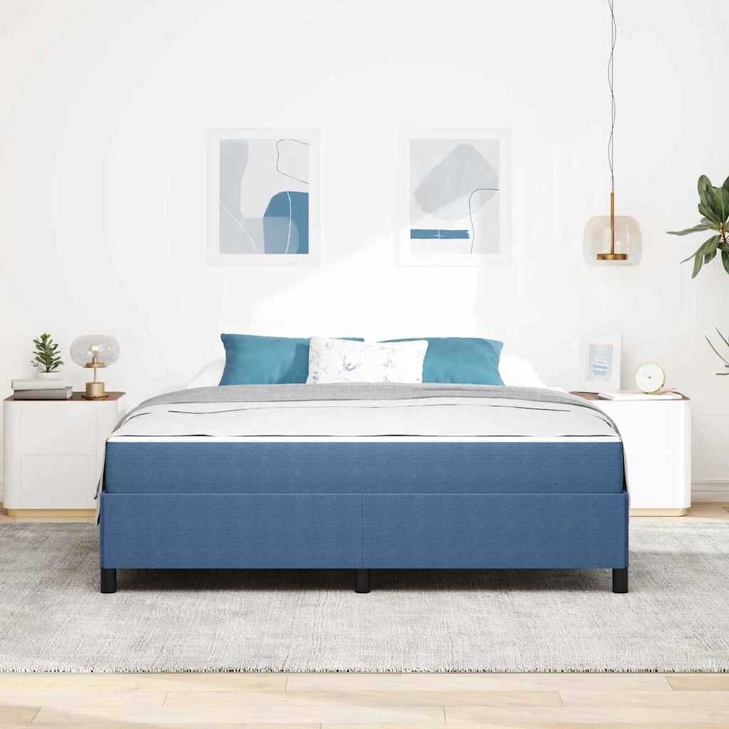 vidaXL Σκελετός Κρεβατιού Μπλε 180 x 200 cm Βελούδο