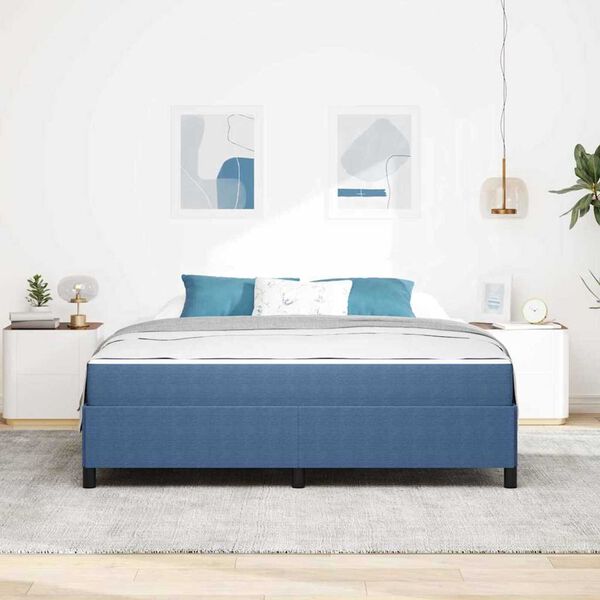 vidaXL Σκελετός Κρεβατιού Μπλε 180 x 200 cm Βελούδο
