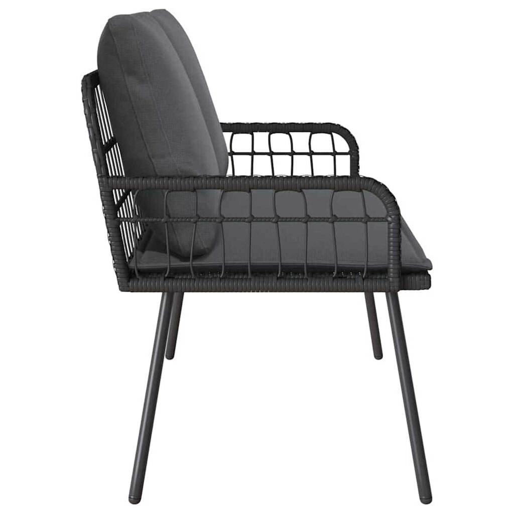 vidaXL Παγκάκι κήπου με μαξιλάρι Γκρι 114 x 64 x 78εκ Μέταλλο