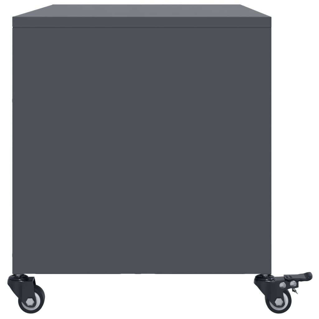 vidaXL Έπιπλο Τηλεόρασης Μαύρο 68x39x43,5 εκ. Χάλυβας