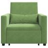 vidaXL Καναπές Κρεβάτι Μονό Ανοιχτό πράσινο 90 x 165 x 87 εκ. Βελούδο