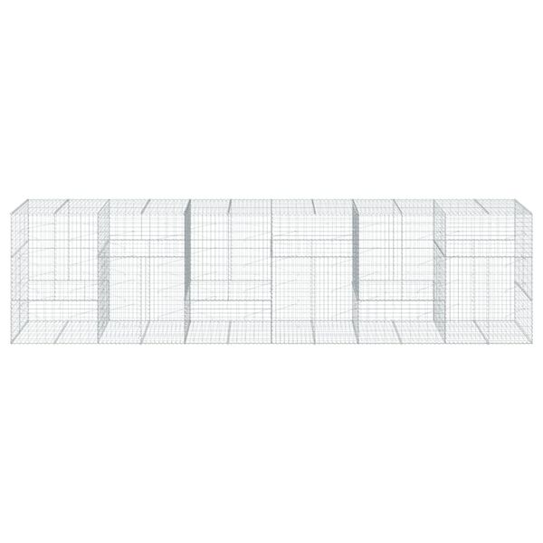 vidaXL Συρματοκιβώτιο με Κάλυμμα 600x100x150 εκ. Γαλβανισμένο Χάλυβα