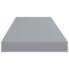 vidaXL Ράφια Τοίχου 2 τεμ. Γκρι 80x23,5x3,8 εκ. MDF