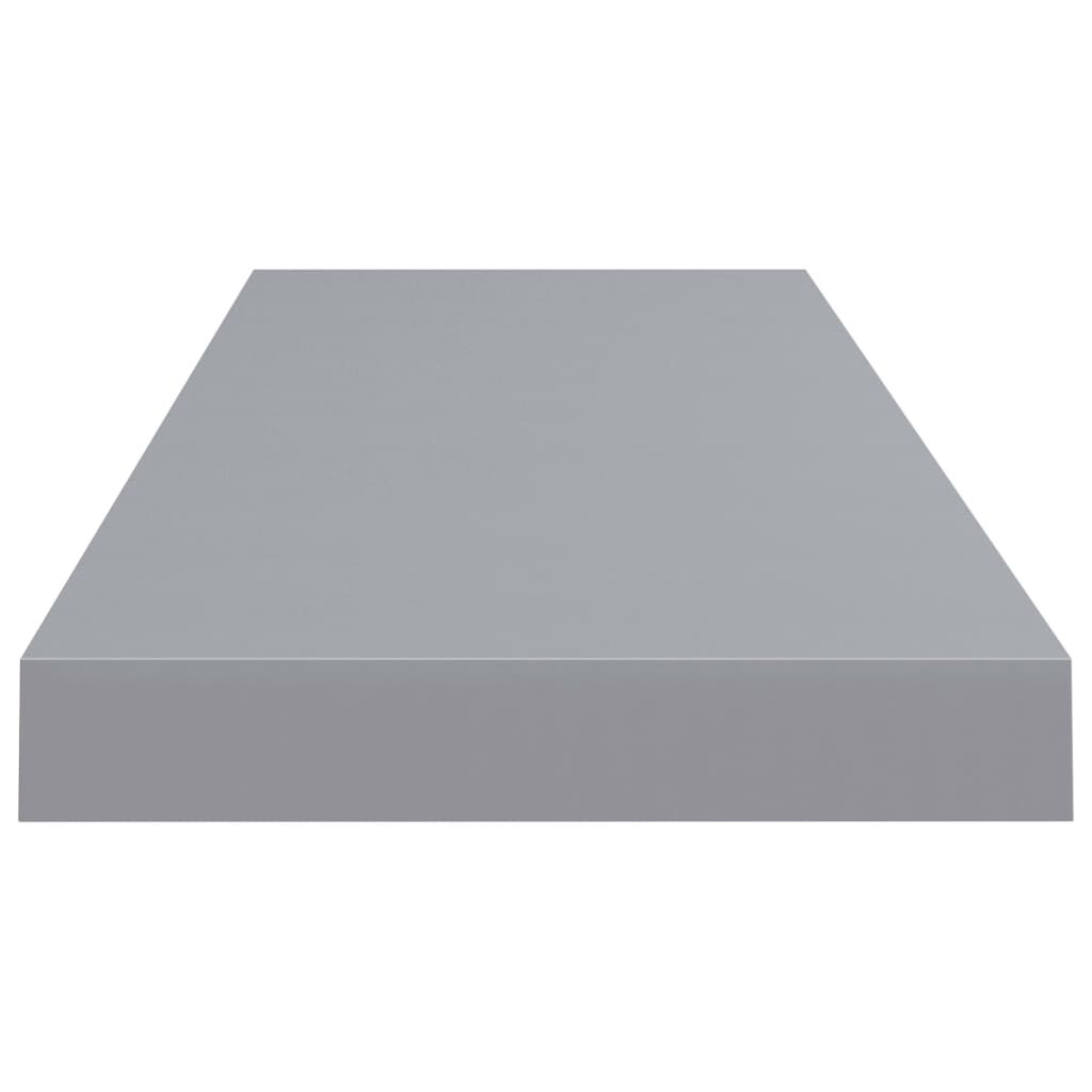vidaXL Ράφια Τοίχου 2 τεμ. Γκρι 80x23,5x3,8 εκ. MDF