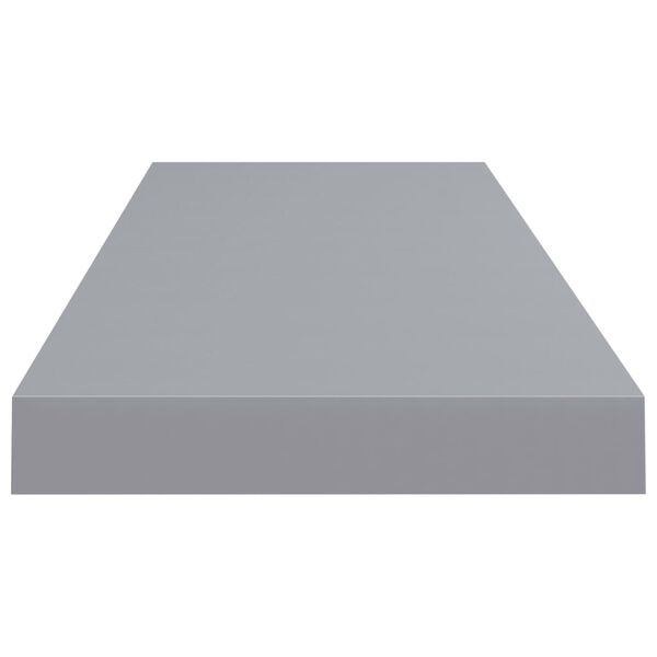 vidaXL Ράφια Τοίχου 2 τεμ. Γκρι 80x23,5x3,8 εκ. MDF