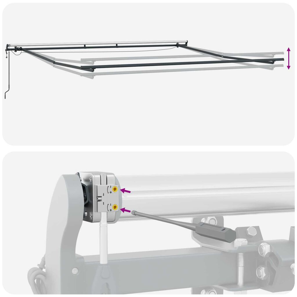 vidaXL Αυτόματη Ανασυρόμενη Τέντα με LED Κόκκινη 450x300 εκ.
