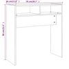 vidaXL Τραπέζι Κονσόλα Γκρι Sonoma 78 x 30 x 80 εκ. Επεξεργασμένο Ξύλο
