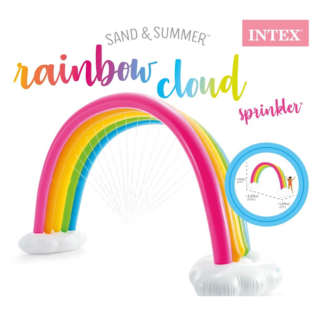 Intex Ψεκαστήρας Ουράνιο Τόξο Σύννεφο Πολύχρωμος 300 x 109 x 180 εκ.