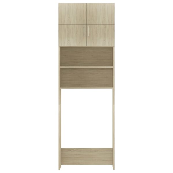 vidaXL Ντουλάπι Πλυντηρίου Χρώμα Sonoma Δρυς 64x25,5x190εκ Επεξ. Ξύλο