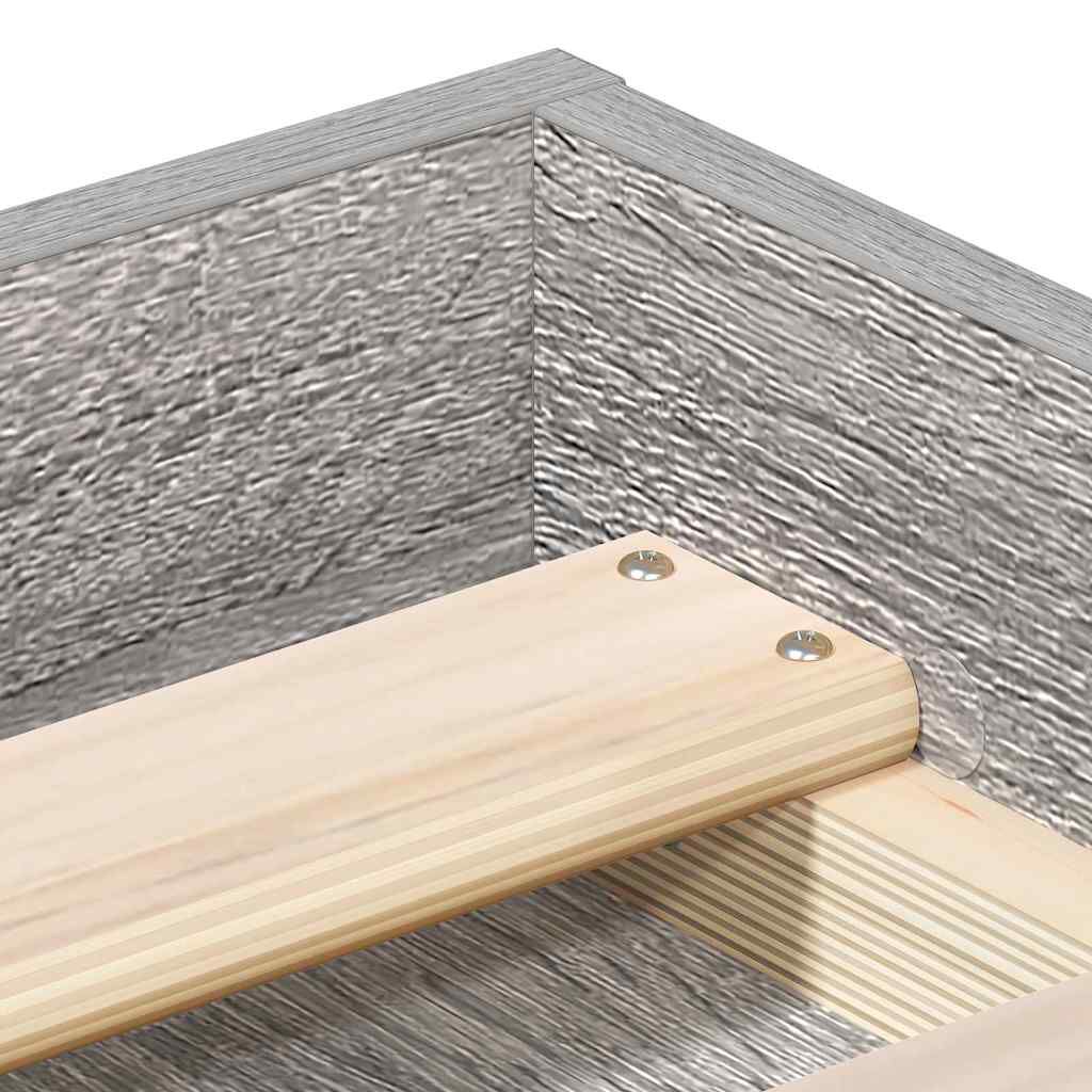 vidaXL Πλαίσιο Κρεβατιού Γκρι Sonoma 180 x 200 εκ. Super King