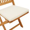 vidaXL Πτυσσόμενη Καρέκλα με μαξιλάρι 4 pcs Λευκό 49 x 57.5 x 92εκ