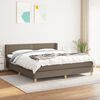 vidaXL &Kappa;&rho;&epsilon;&beta;ά&tau;&iota; Boxspring &mu;&epsilon; &Sigma;&tau;&rho;ώ&mu;&alpha; Taupe 180x200 &epsilon;&kappa;. &Upsilon;&phi;&alpha;&sigma;&mu;ά&tau;&iota;&nu;&omicron;