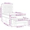 vidaXL &Kappa;&rho;&epsilon;&beta;ά&tau;&iota; Boxspring &mu;&epsilon; &Sigma;&tau;&rho;ώ&mu;&alpha; &Mu;&alpha;ύ&rho;&omicron; 100x200 &epsilon;&kappa;. &Beta;&epsilon;&lambda;&omicron;ύ&delta;&iota;&nu;&omicron;