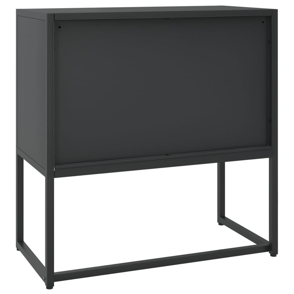 vidaXL Μπουφές Μαύρος 75 x 35 x 75 εκ. από Ατσάλι