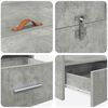 vidaXL Κρεβάτι με αποθηκευτικό χώρο Σκυρόδεμα Γκρι 180 x 200 cm