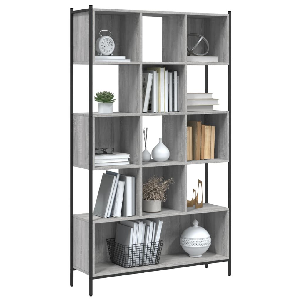 vidaXL Βιβλιοθήκη Γκρι Sonoma 102 x 28 x 172εκ. από Επεξεργασμένο Ξύλο