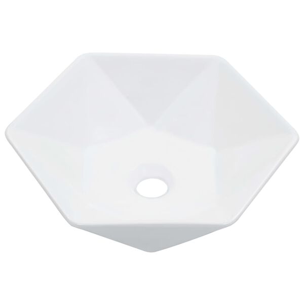 vidaXL Νιπτήρας Λευκός 41 x 36,5 x 12 εκ. Κεραμικός