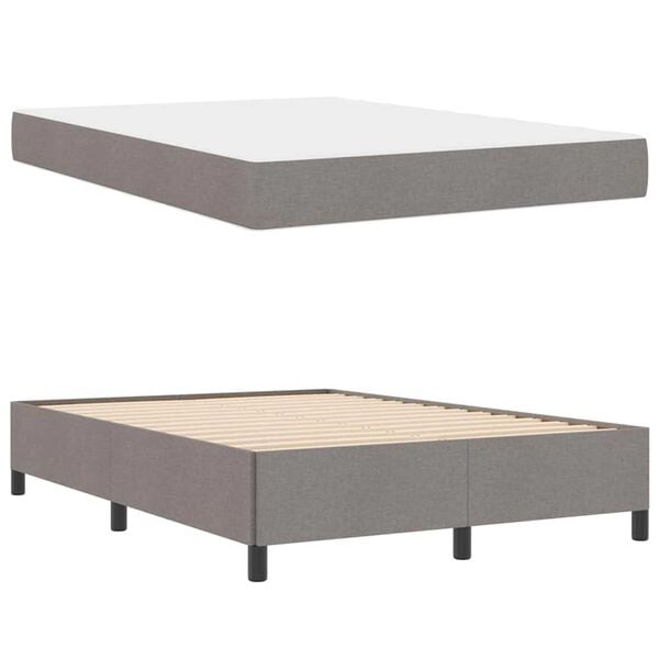 vidaXL Κρεβάτι με ελατήρια Ταμπά και Μαύρο 160 x 200 cm
