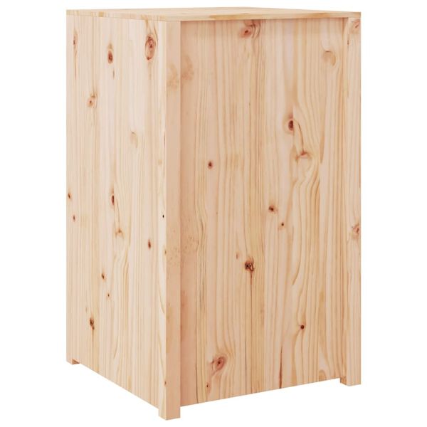 vidaXL Ντουλάπι Κουζίνας Εξ. Χώρου Μαύρο 55x55x92 εκ Μασίφ Ξύλο Πεύκου