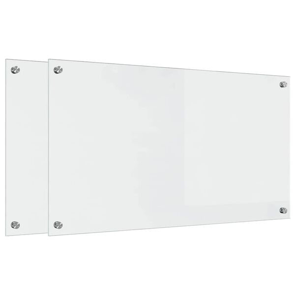 vidaXL Πίσω Πάνελ Κουζίνας Διαφανές 90 x 50 cm σκληρυμένο γυαλί