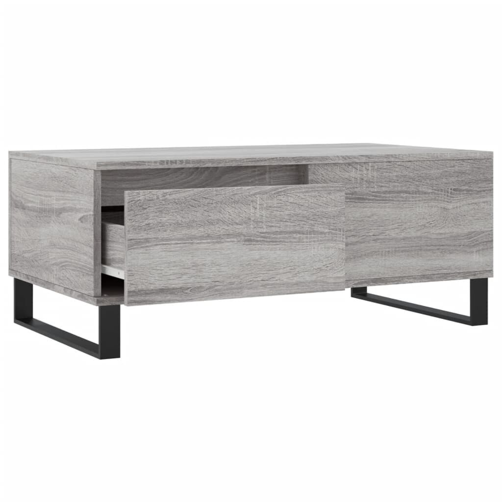 vidaXL Τραπεζάκι Σαλονιού Γκρι Sonoma 90x50x36,5εκ. Επεξεργασμένο Ξύλο