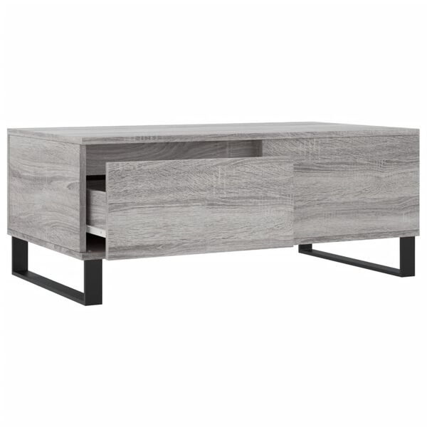 vidaXL Τραπεζάκι Σαλονιού Γκρι Sonoma 90x50x36,5εκ. Επεξεργασμένο Ξύλο