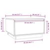 vidaXL Τραπεζάκι Σαλονιού Μαύρο 55 x 56 x 32 εκ. από Μασίφ Ξύλο Πεύκου