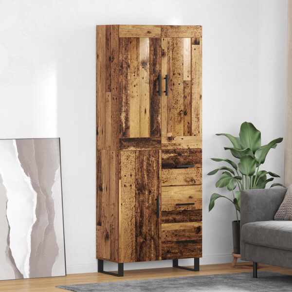 vidaXL Highboard &Pi;&alpha;&lambda;&iota;ό &xi;ύ&lambda;&omicron; 69,5 x 34 x 180 &epsilon;&kappa;. &Epsilon;&pi;&epsilon;&xi;&epsilon;&rho;&gamma;&alpha;&sigma;&mu;έ&nu;&omicron; &xi;ύ&lambda;&omicron;
