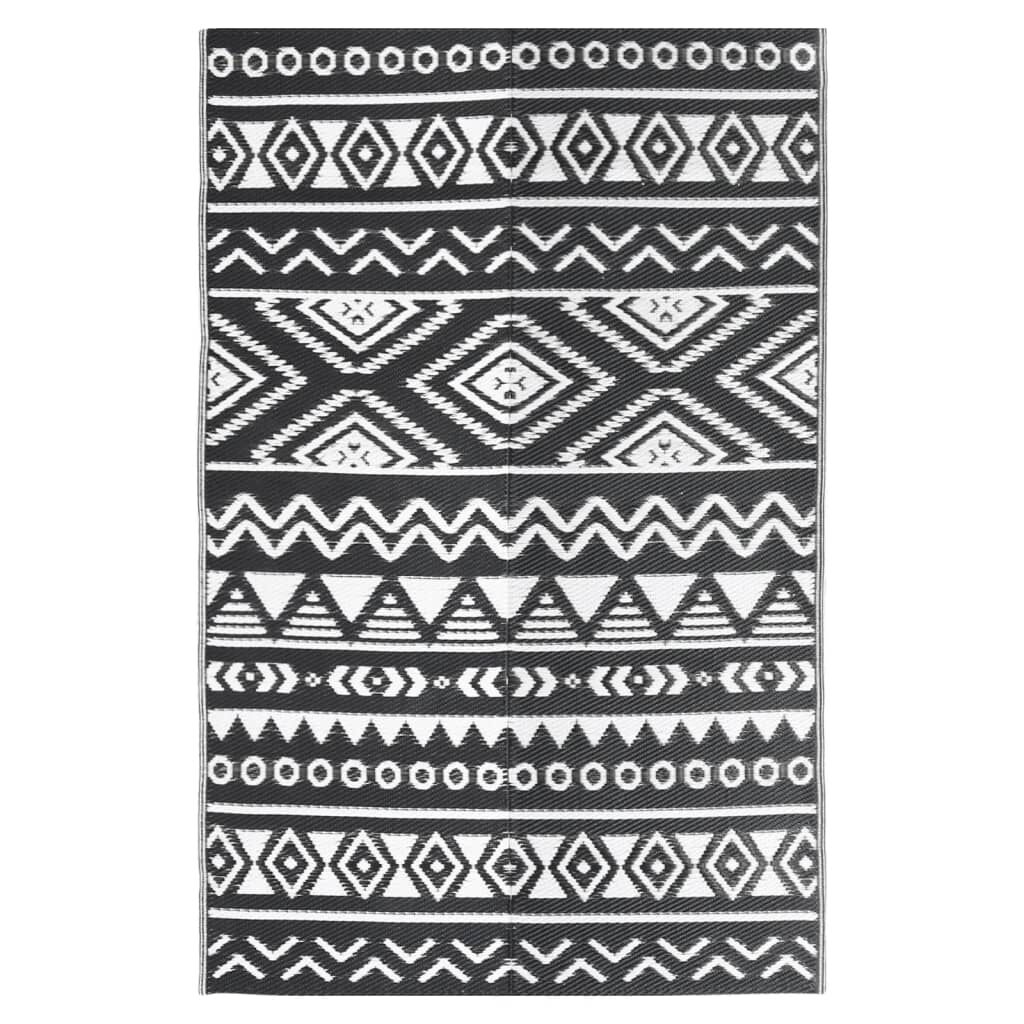 vidaXL Χαλί εξωτερικού χώρου ARAKIL Μαύρο 160x230 cm PP
