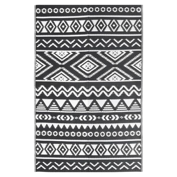 vidaXL Χαλί εξωτερικού χώρου ARAKIL Μαύρο 160x230 cm PP