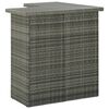 vidaXL Τραπέζι Μπαρ Γωνιακό Γκρι 100 x 50 x 105 εκ. Συνθετικό Ρατάν