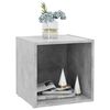vidaXL Έπιπλα Τηλεόρασης 4 τεμ. Γκρι Σκυροδ. 37x35x37 εκ. Επεξ. Ξύλο