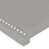 vidaXL Κεφαλάρι Κρεβατιού Ανοιχτό Γκρι 100x5x78/88 εκ. Υφασμάτινο